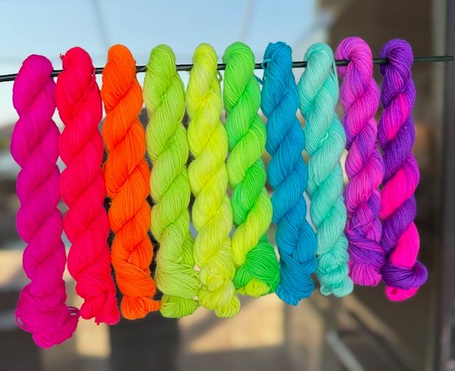 Neon GLOW - Mini Skein Collection (Fingering)