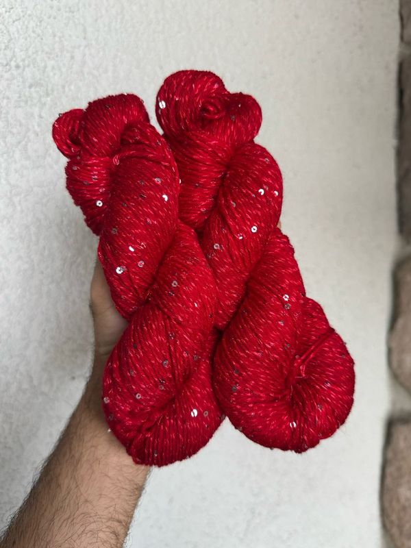Silky Mohair Sequins - Red Carpet