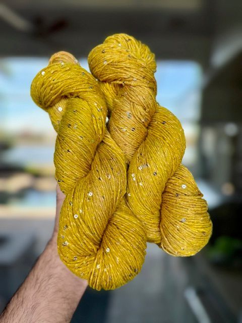 Silky Mohair Sequins - Marquee Gold