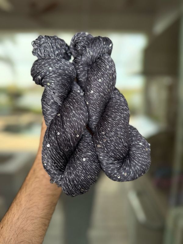 Silky Mohair Sequins - Dark Grey
