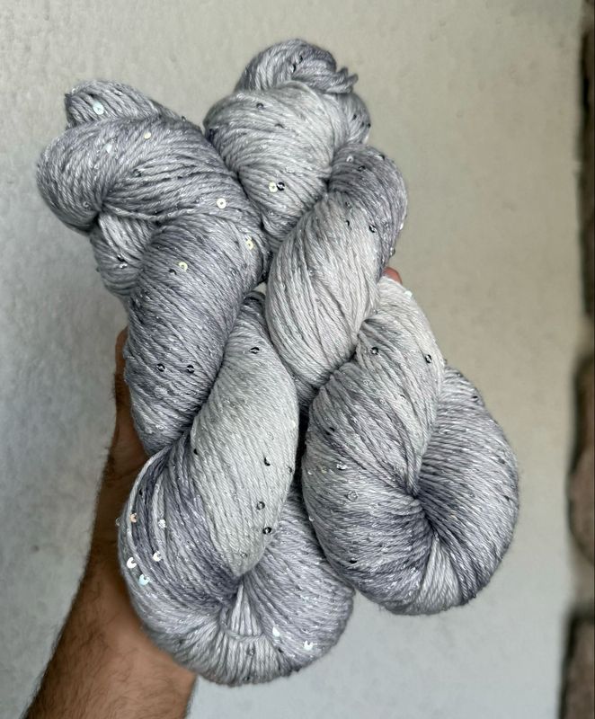 Silky Mohair Sequins - Mirror Ball