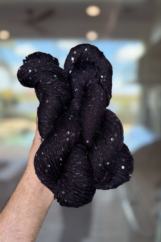 Silky Mohair Sequins - Black