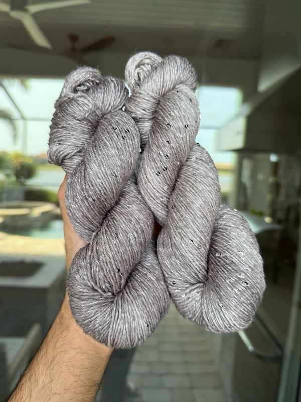 Silky Mohair Sequins - Pebble Path