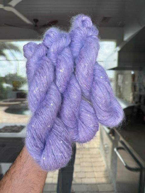 Silky Mohair Sequins - Lilacs