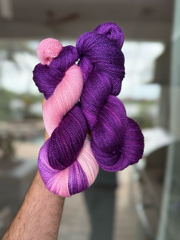 Floral Bouquet Shawl Yarn Set - Peony
