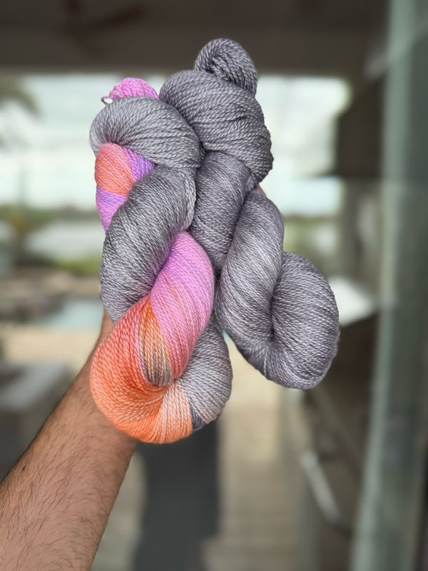 Floral Bouquet Shawl Yarn Set - Desert