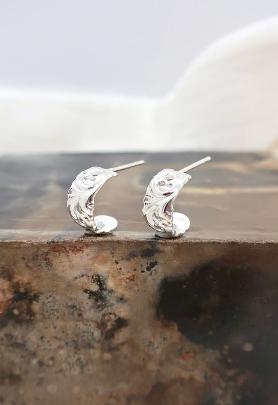 Sølvbestikk øreringer 