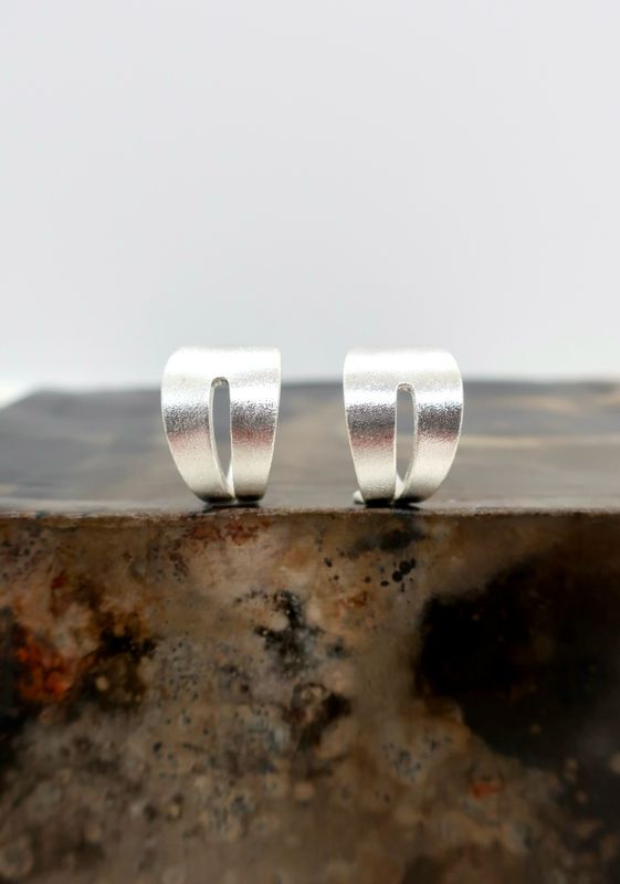 Sølvgaffel øreringer