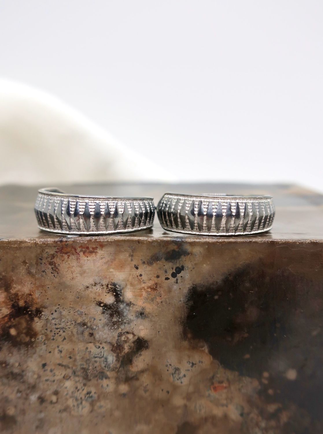 Sølvskje øreringer 