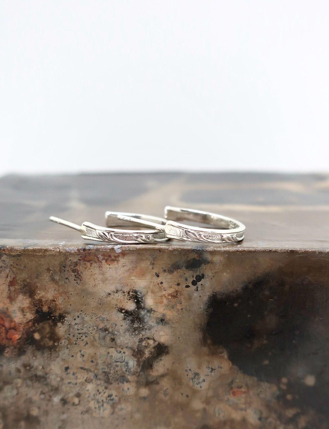 Sølvbestikk Øreringer