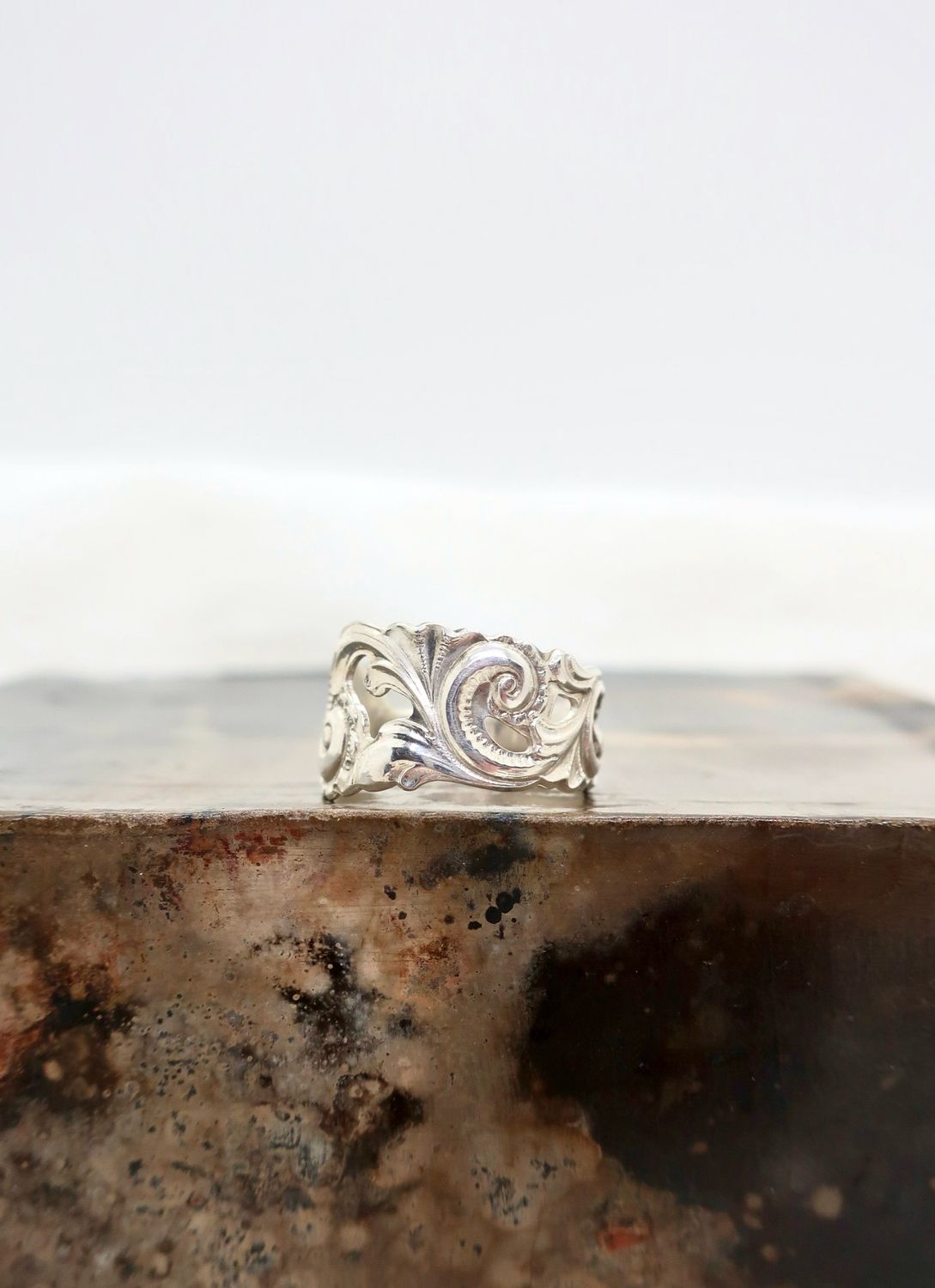 Telesølv ring 12mm Str.66