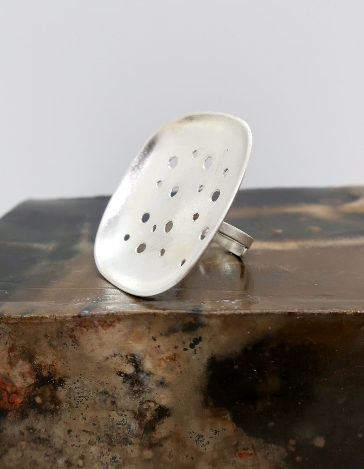 Sølvskje ring Str.53