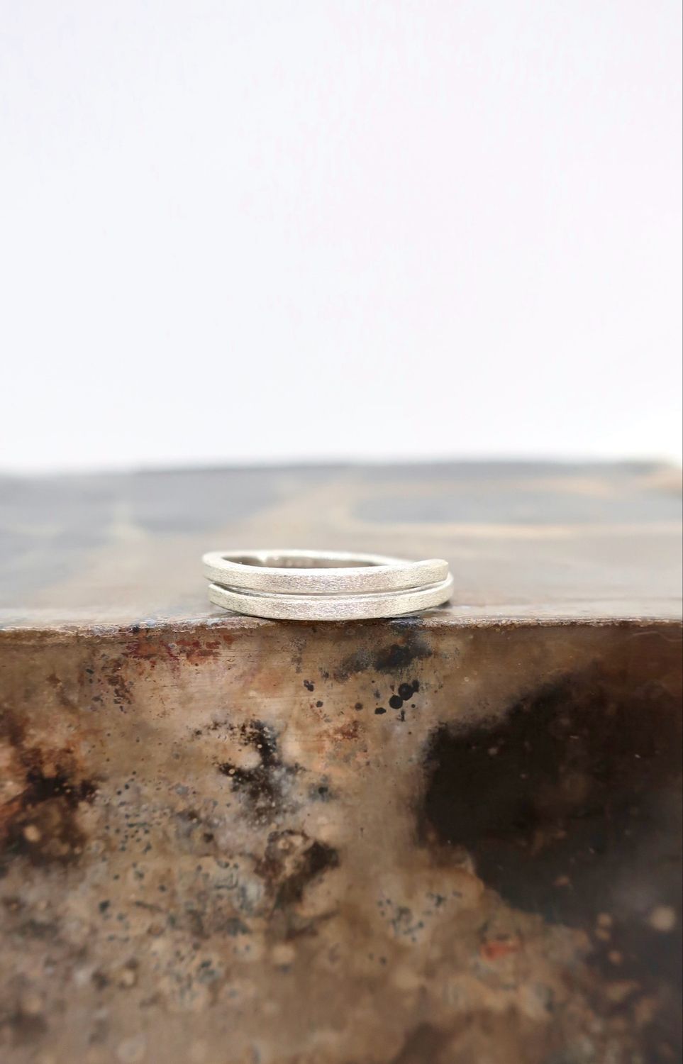 Sølvgaffel ring str.54