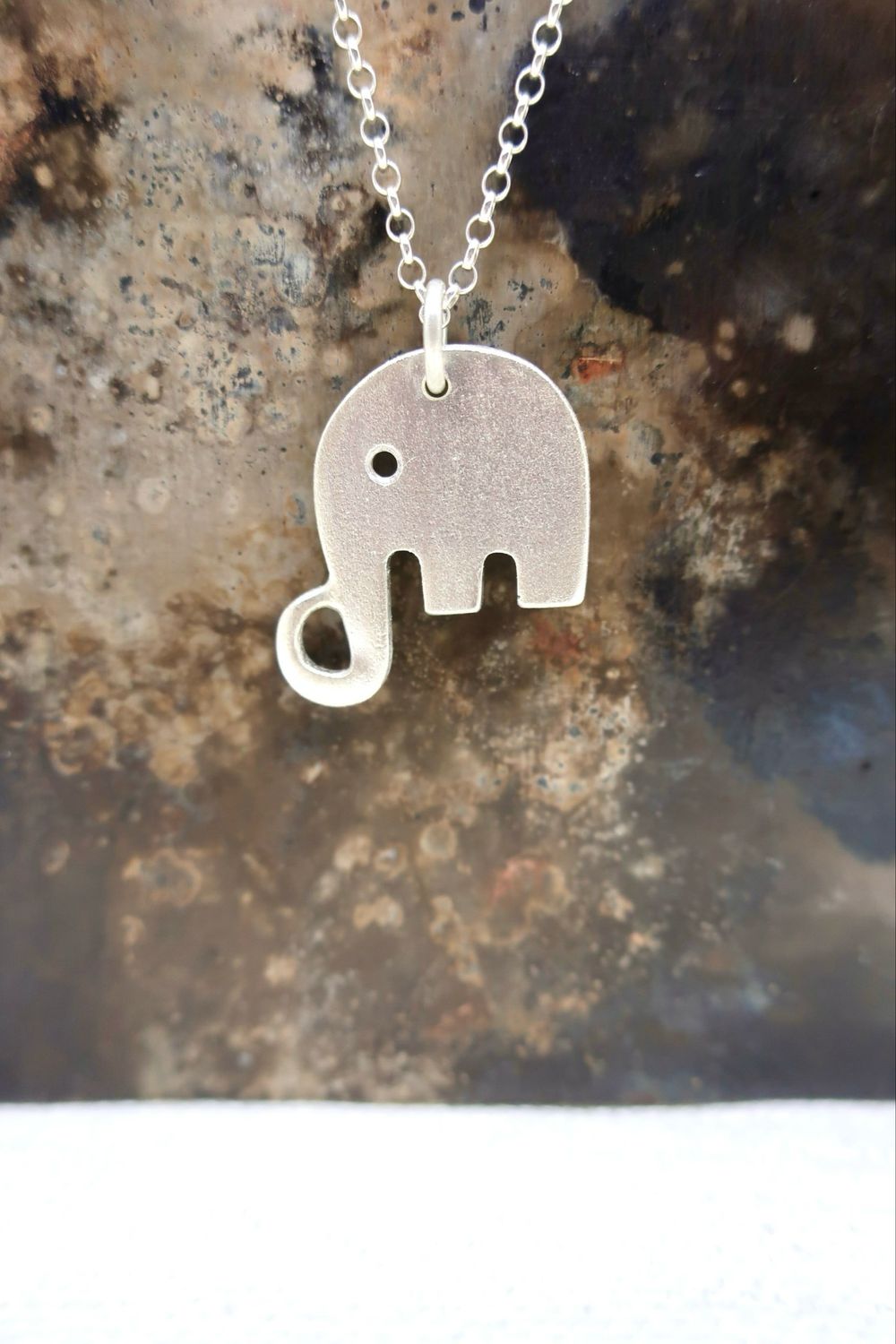 Sølvgaffel elefant