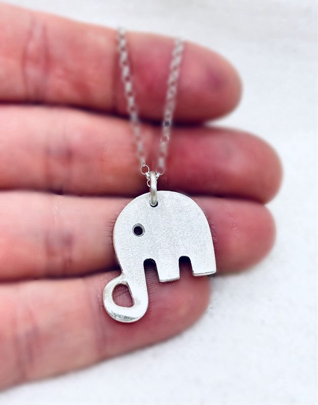 Sølvgaffel elefant