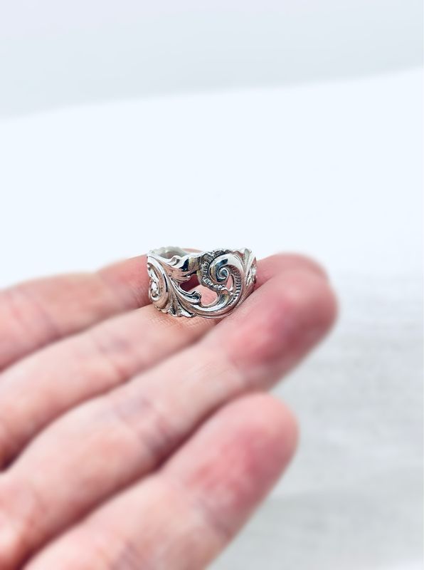 Telesølv ring 12mm Str.64