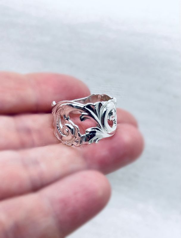 Telesølv ring 15mm Str.53