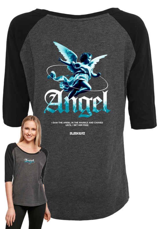 Ladies 3/4 Contrast Raglan Tee
