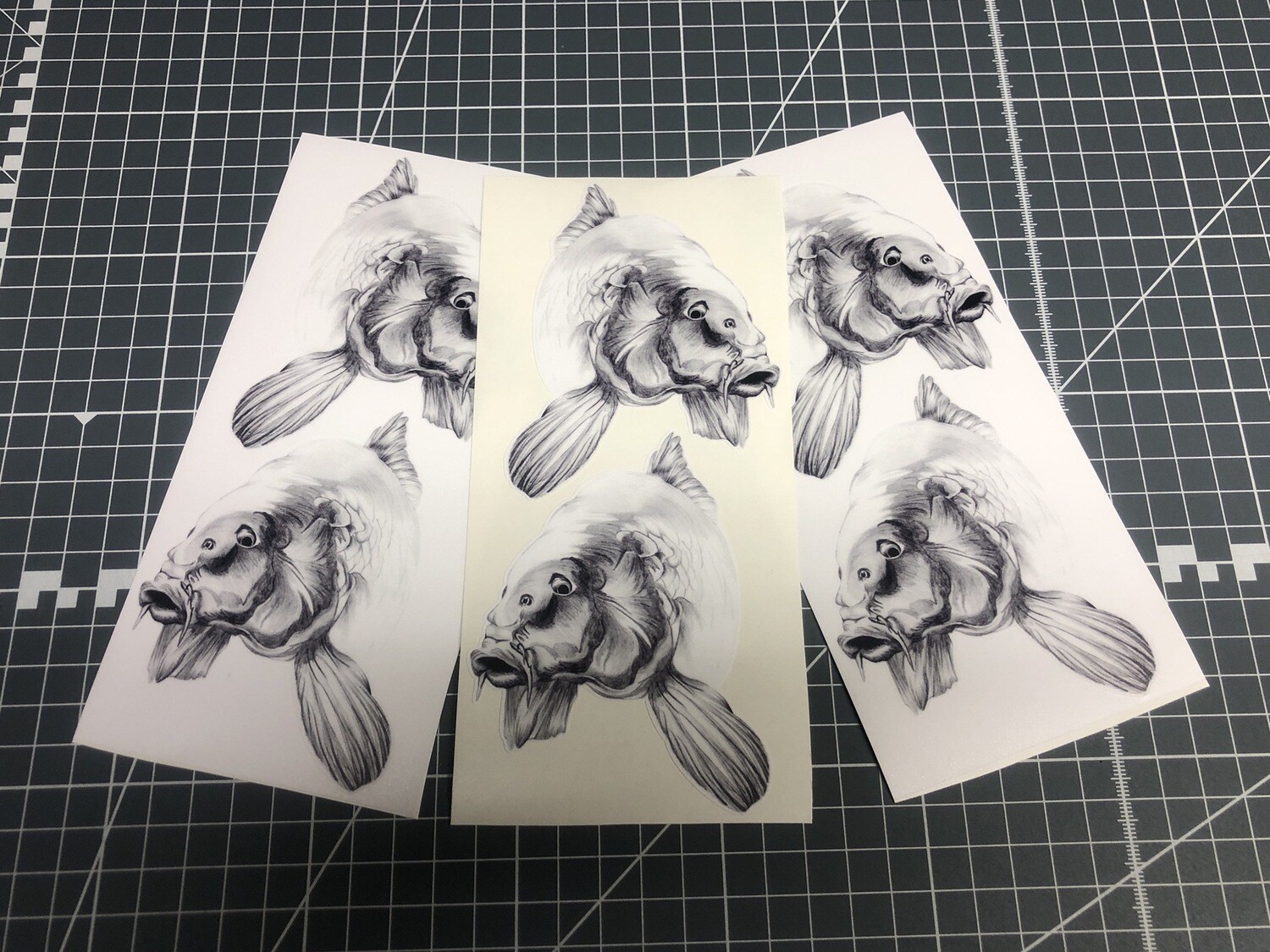 Carp sketch Stickers