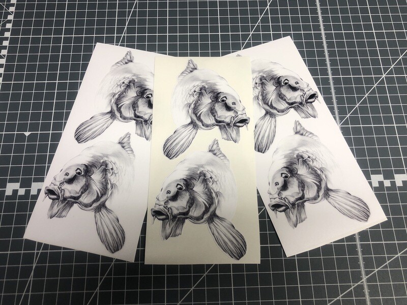 Carp sketch Stickers