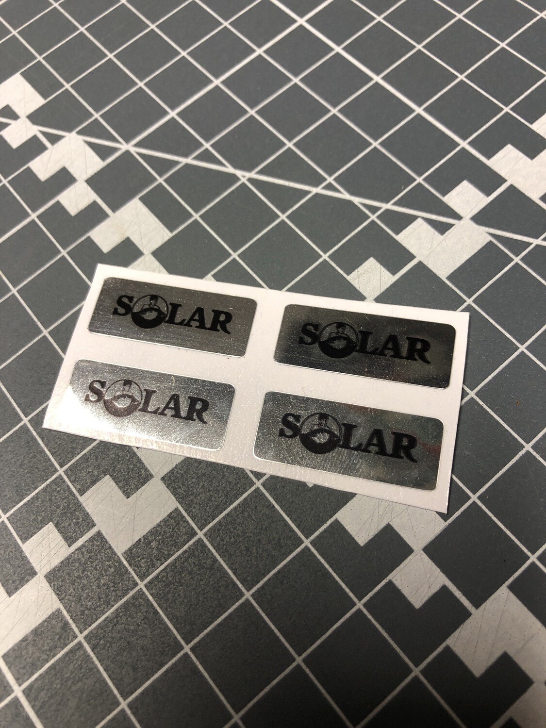 Solar Black On Silver Chrome Rectangles