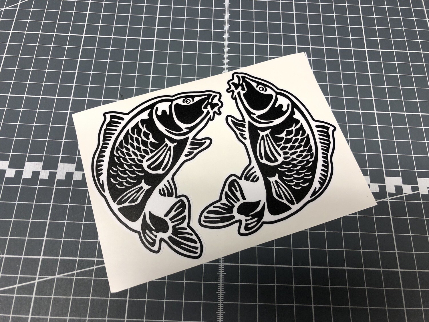 Carp Stickers Black And White