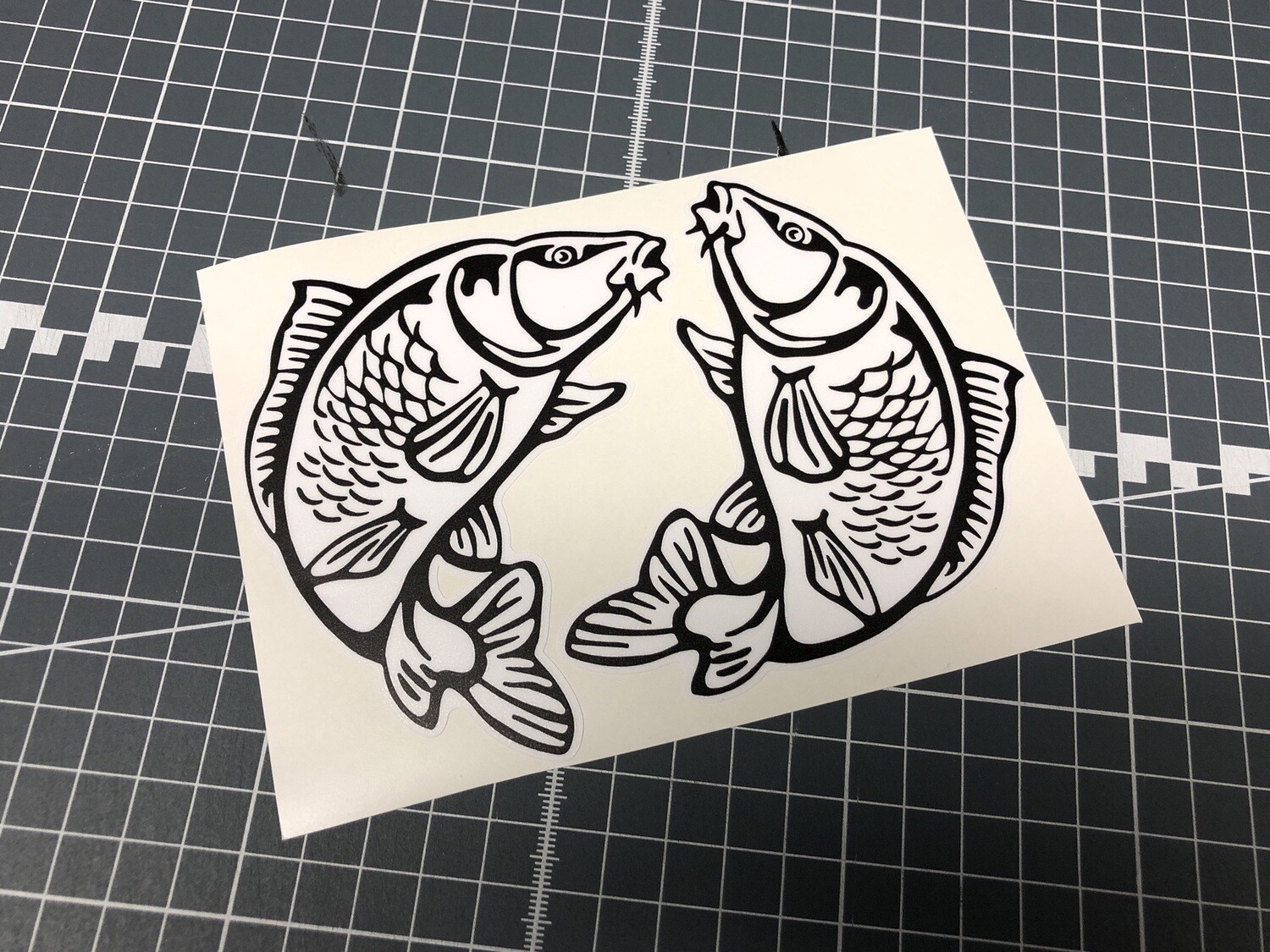 Carp White And Black Stickers