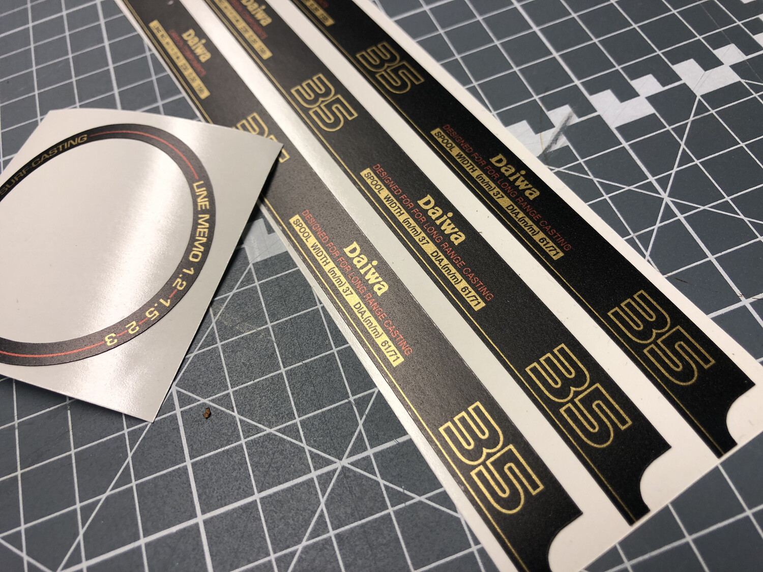 Daiwa T5000-BSE 35 Copy Replacement Spool Wraps and Circle Top.
