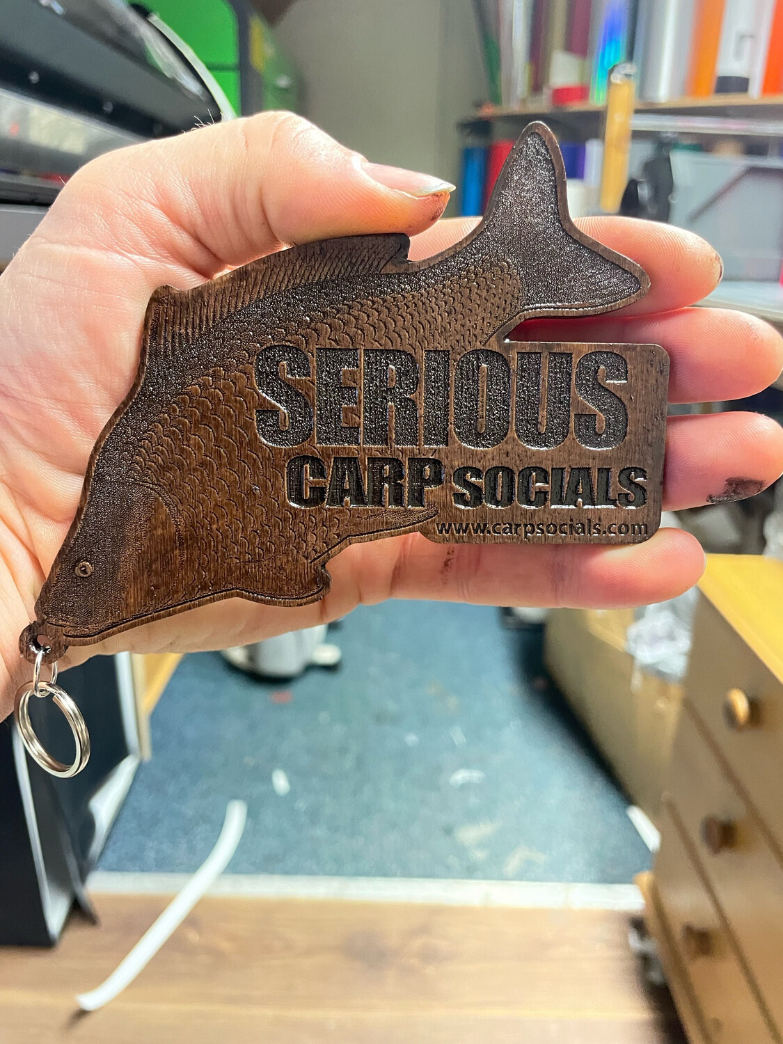 Serious Carp Socials Keyring