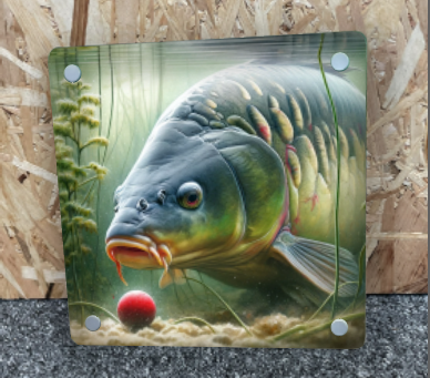 Mirror carp print red boilie water colour 001