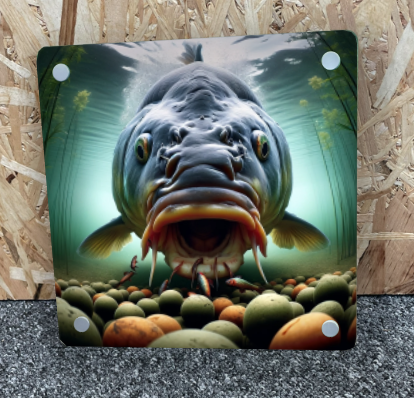 Face on carp print 001