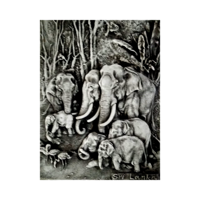 Elephants in Wall Hanging