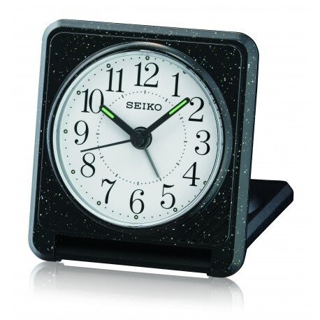 Seiko - Réveil de voyage carré noir