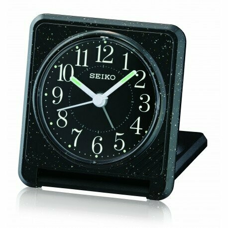 Seiko - Réveil de voyage carré noir