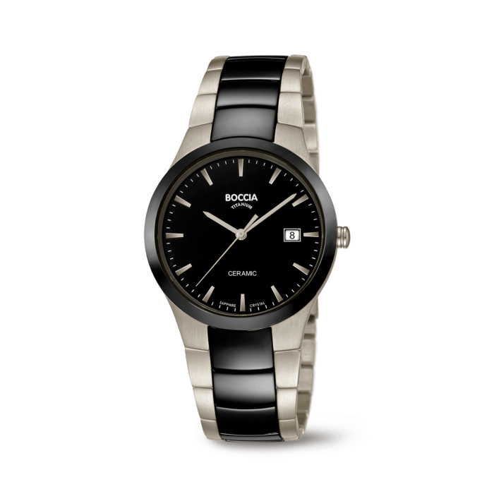 Boccia - Montre titane et céramique