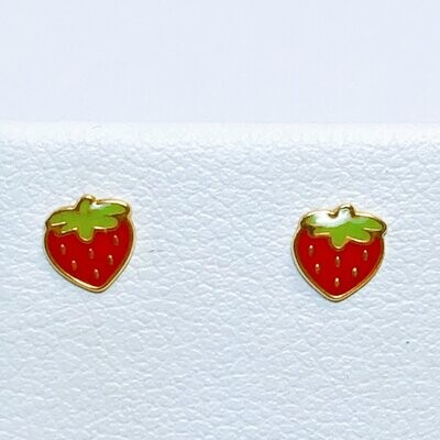 Les imperdables - Boucles d'oreilles fraises 9ct