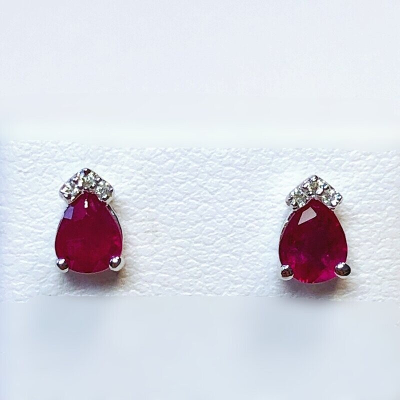 Boucles d'oreilles MC or blanc