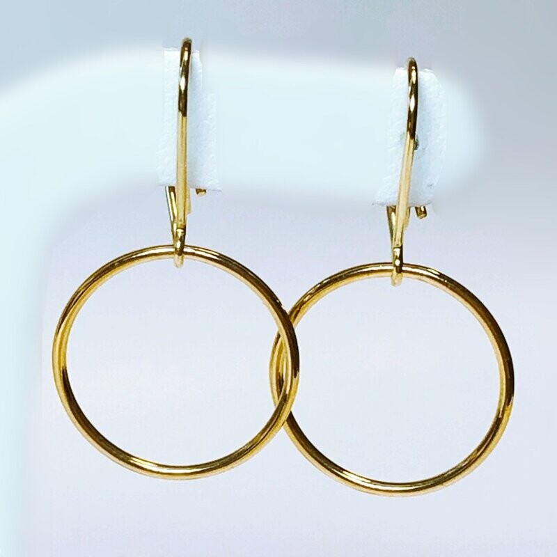 Boucles d'oreilles MC en or jaune