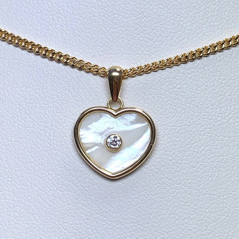 Pendentifs coeur or jaune