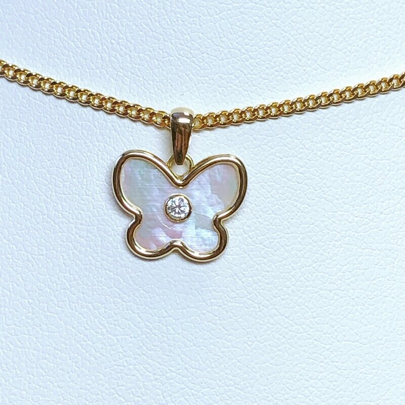 Pendentifs papillon or jaune