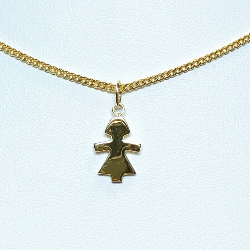 Pendentif petite fille or jaune