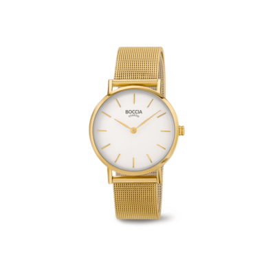 Boccia - montre titane acier dorée