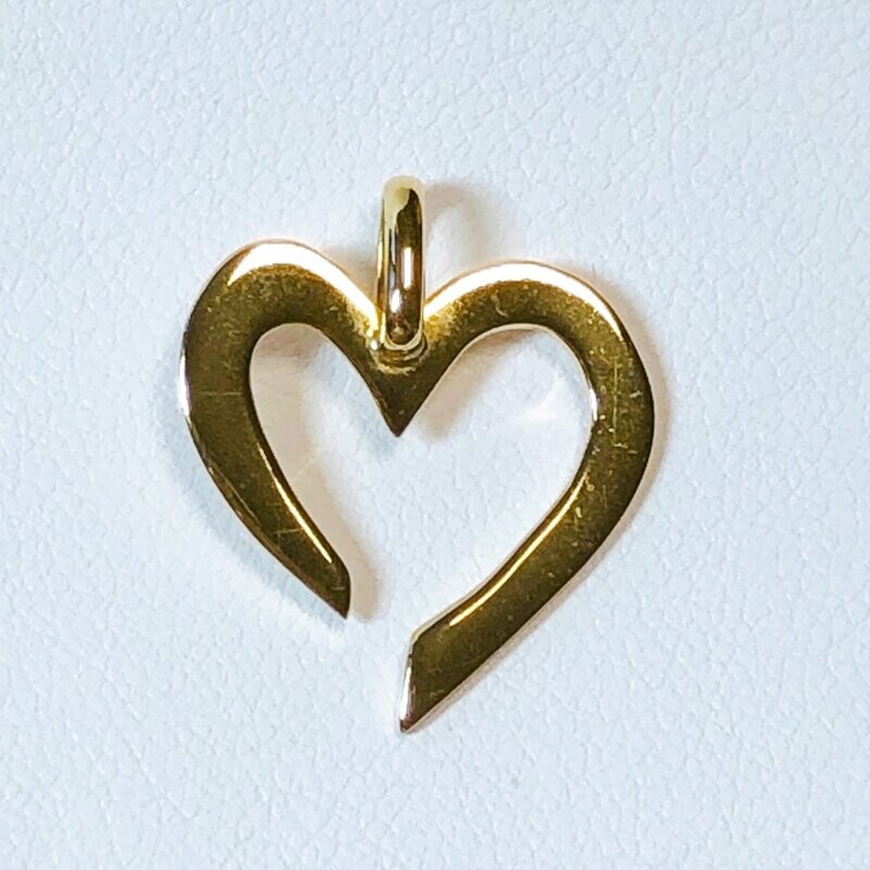 Pendentif cœur or jaune