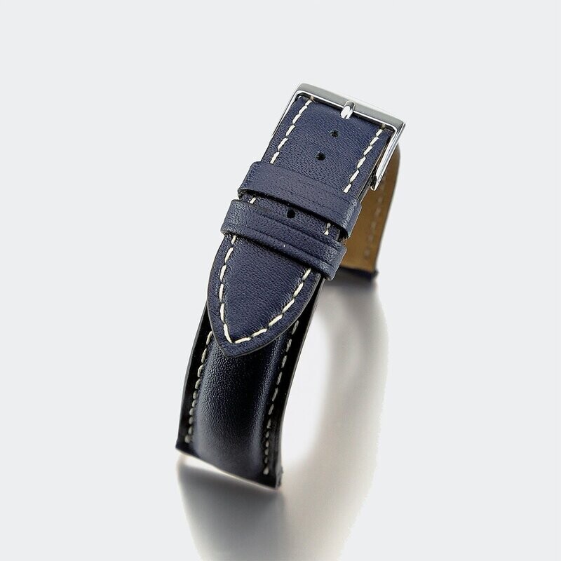 Bracelet montre vachette lisse homme