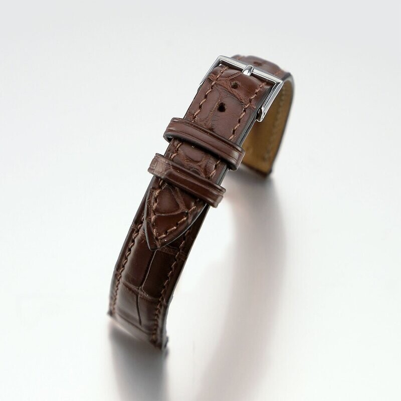 Bracelet montre Crocodile pleine peau femme