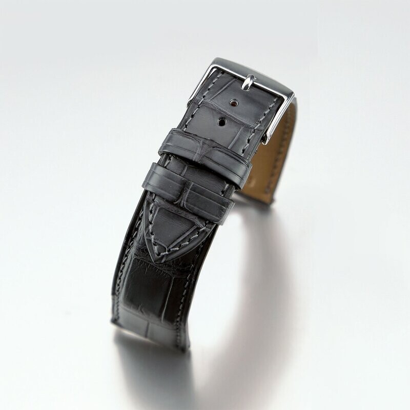 Bracelet montre Crocodile pleine peau homme