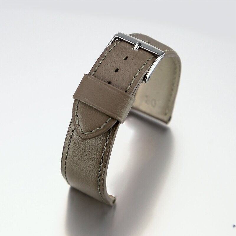 Bracelet montre vachette lisse homme