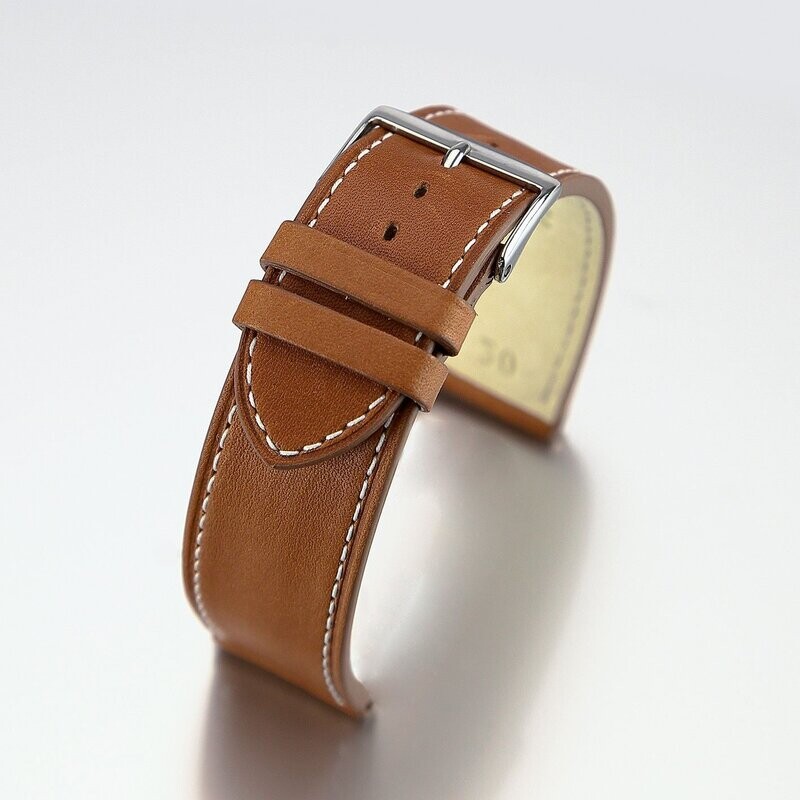 Bracelet montre Vachette lisse homme