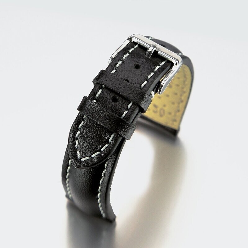 Bracelet montre Vachette lisse homme