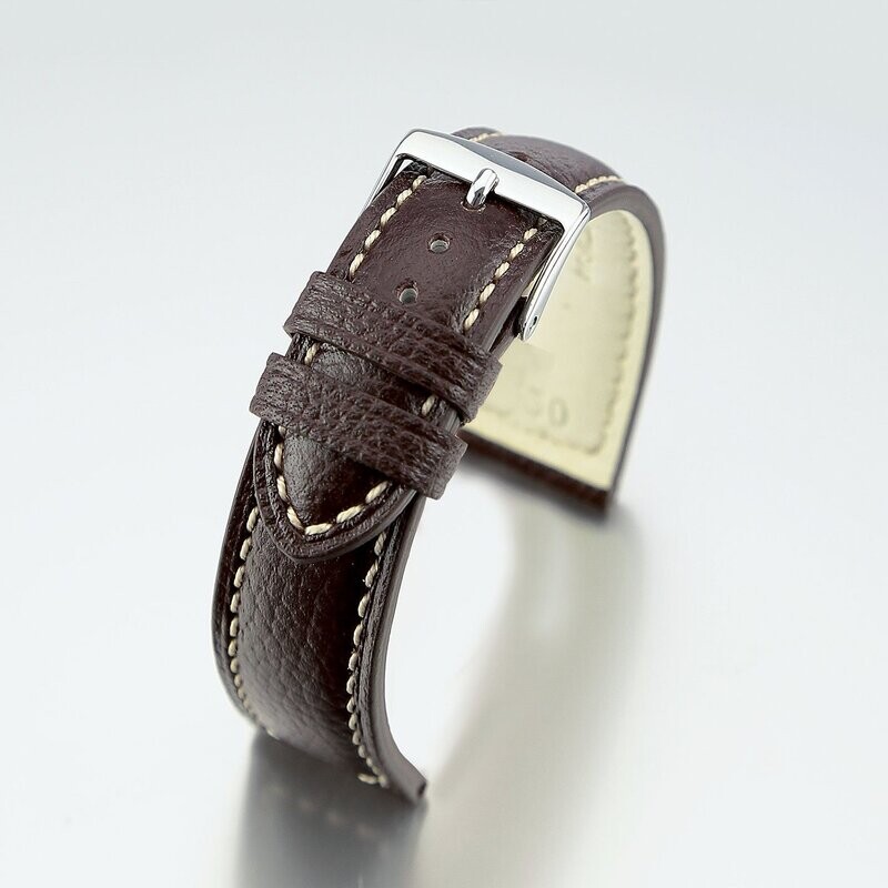 Bracelet montre Vachette grainée homme